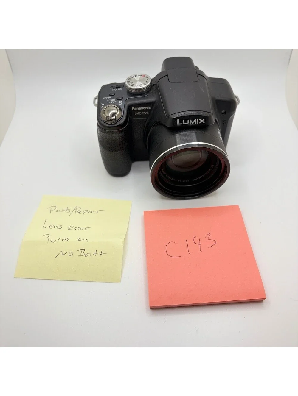 Panasonic Lumix DMC-FZ28 Digital Camera 10.1 MP 18x Zoom Parts Repair Error C143